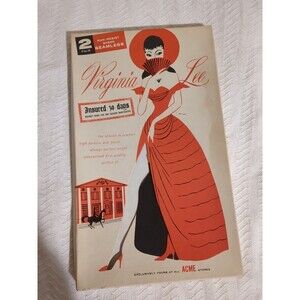 1 Pr Vintage Virginia Lee 9 1/2 Med Seamless Nylons Pantyhose Beige w Box Unused